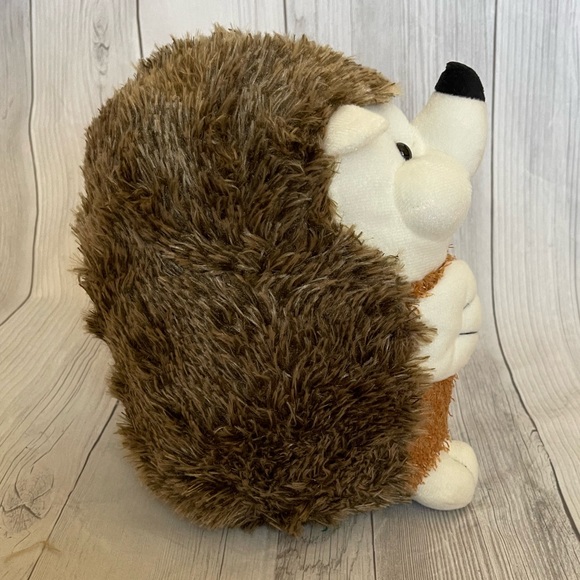 Adorable Brown Cream Hedgehog Plush Stuffed Animal - Picture 6 of 6